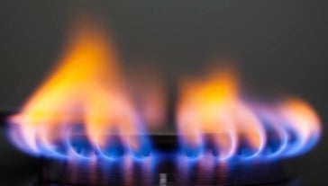 Natural gas flame